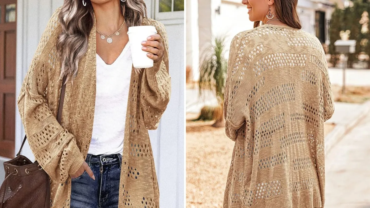 Hotouch Lightweight Crochet Cardigan