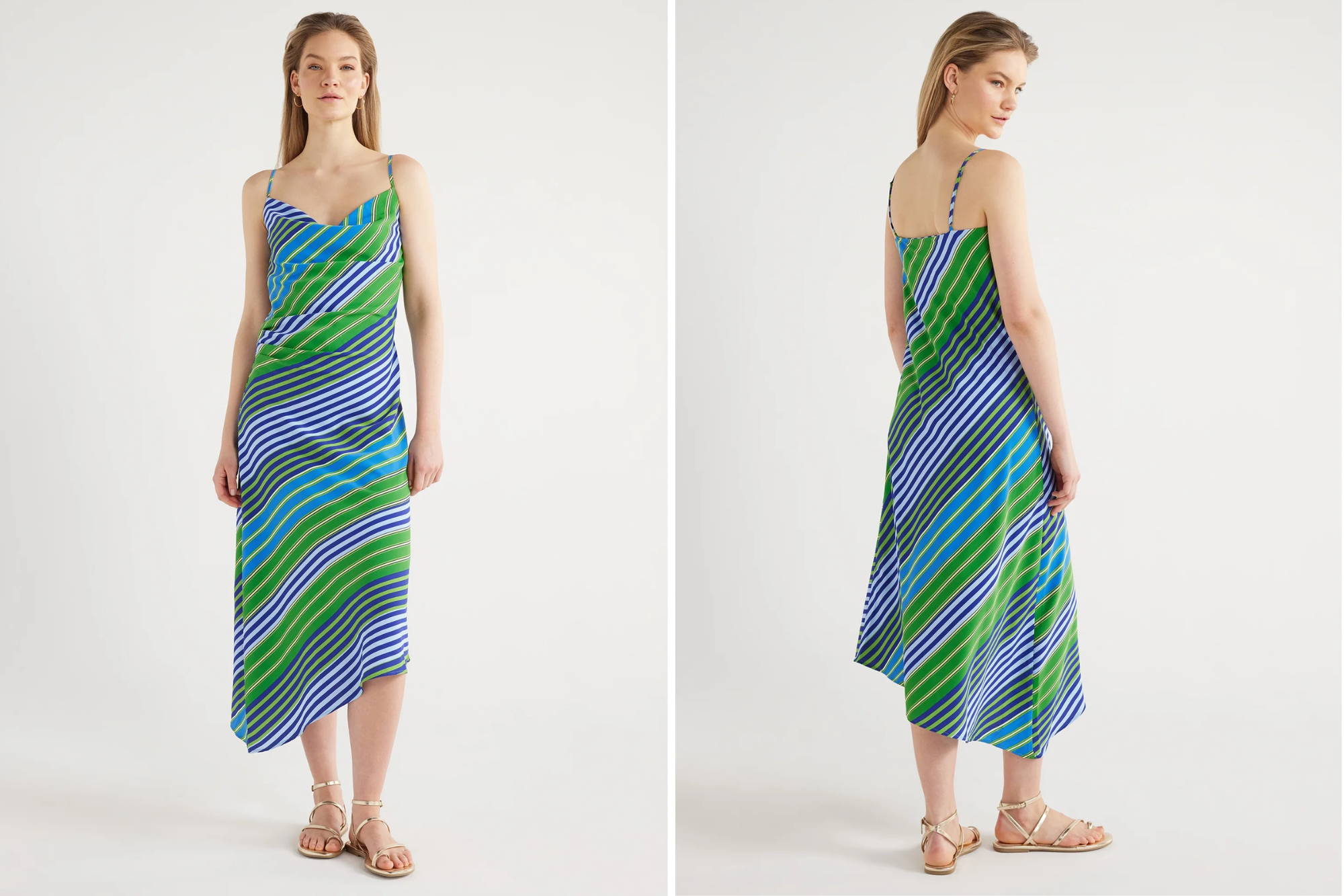 Scoop Cowl Neck Cami Dress