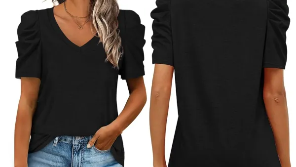 Xieerduo Casual Puff Sleeve Top