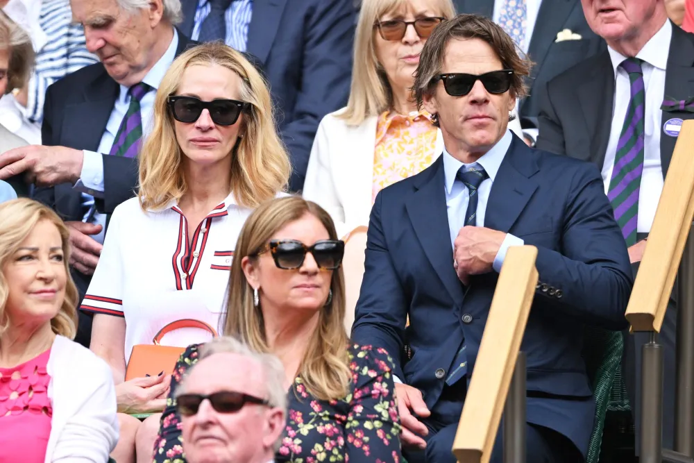 Julia Roberts y su esposo Danny Moder en Wimbledon