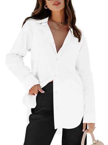 Siliteelon Solid Tunic Top Blouse