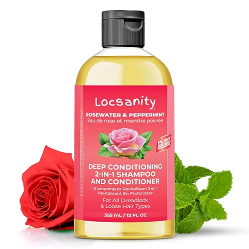 Locsanity Rosewater & Peppermint 2-in-1 Shampoo and Conditioner