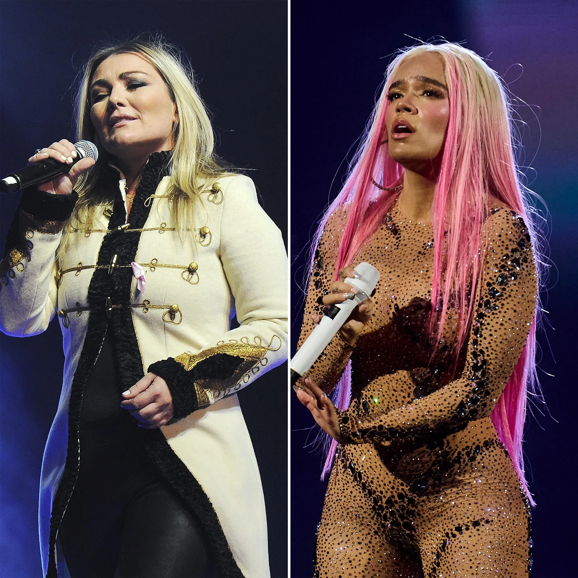 Amaia Montero y Karol G cantaron en el Santiago Bernabéu 053