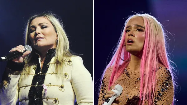 Amaia Montero y Karol G cantaron en el Santiago Bernabéu 053