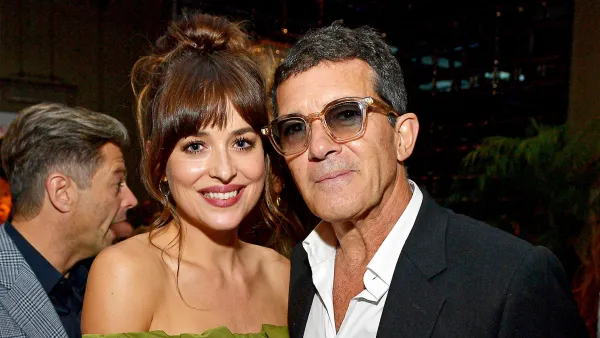 Antonio Banderas Reunites With Stepdaughter Dakota Johnson
