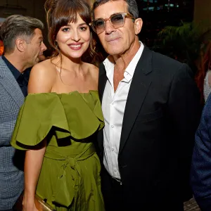 Antonio Banderas Reunites With Stepdaughter Dakota Johnson