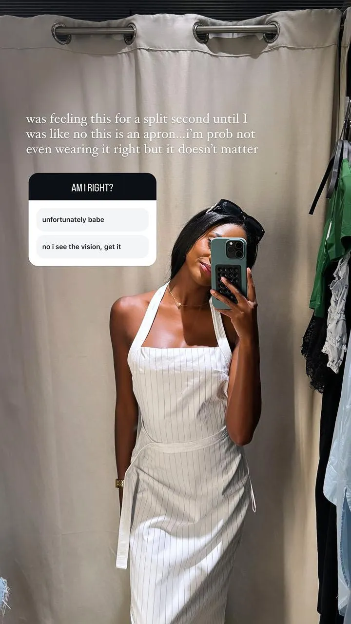 Charity Lawson Asks for Followers Opinions on if Dress Looks Like Apron 456