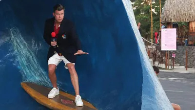 Colin Jost Jokes Hosting Paris Olympics Is Going Great After His Feet Get Cut Up at Surfing Event