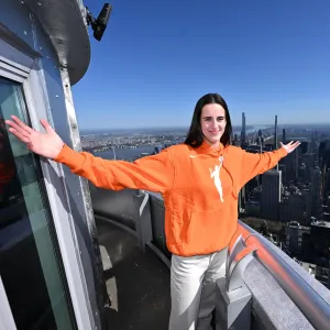 WNBA Draftees Light the Empire State Building, Caitlin Clark