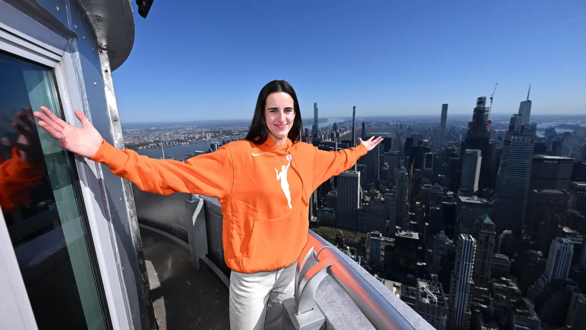 WNBA Draftees Light the Empire State Building, Caitlin Clark