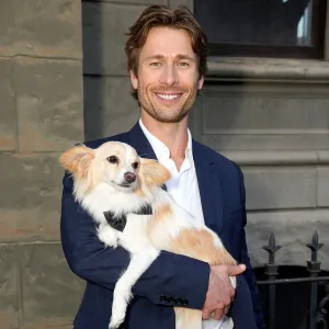 Glen Powell Knows His Internet Famous Dog Brisket Was ‘Meant to Be on a Movie Set’