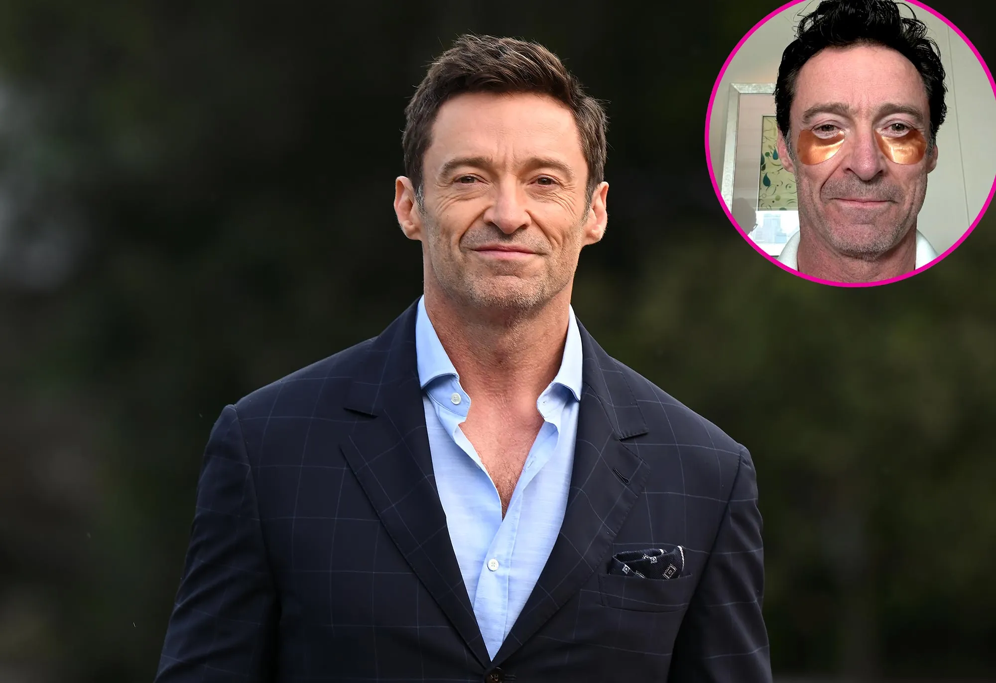 Hugh Jackman Practices Self-Care With Rose Gold Eye Masks- ‘This Is 55’