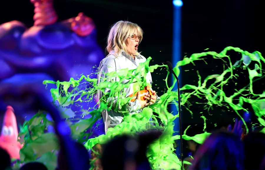 Jelly Roll and Renee Rapp Get Drenched in Slime at Kids' Choice Awards