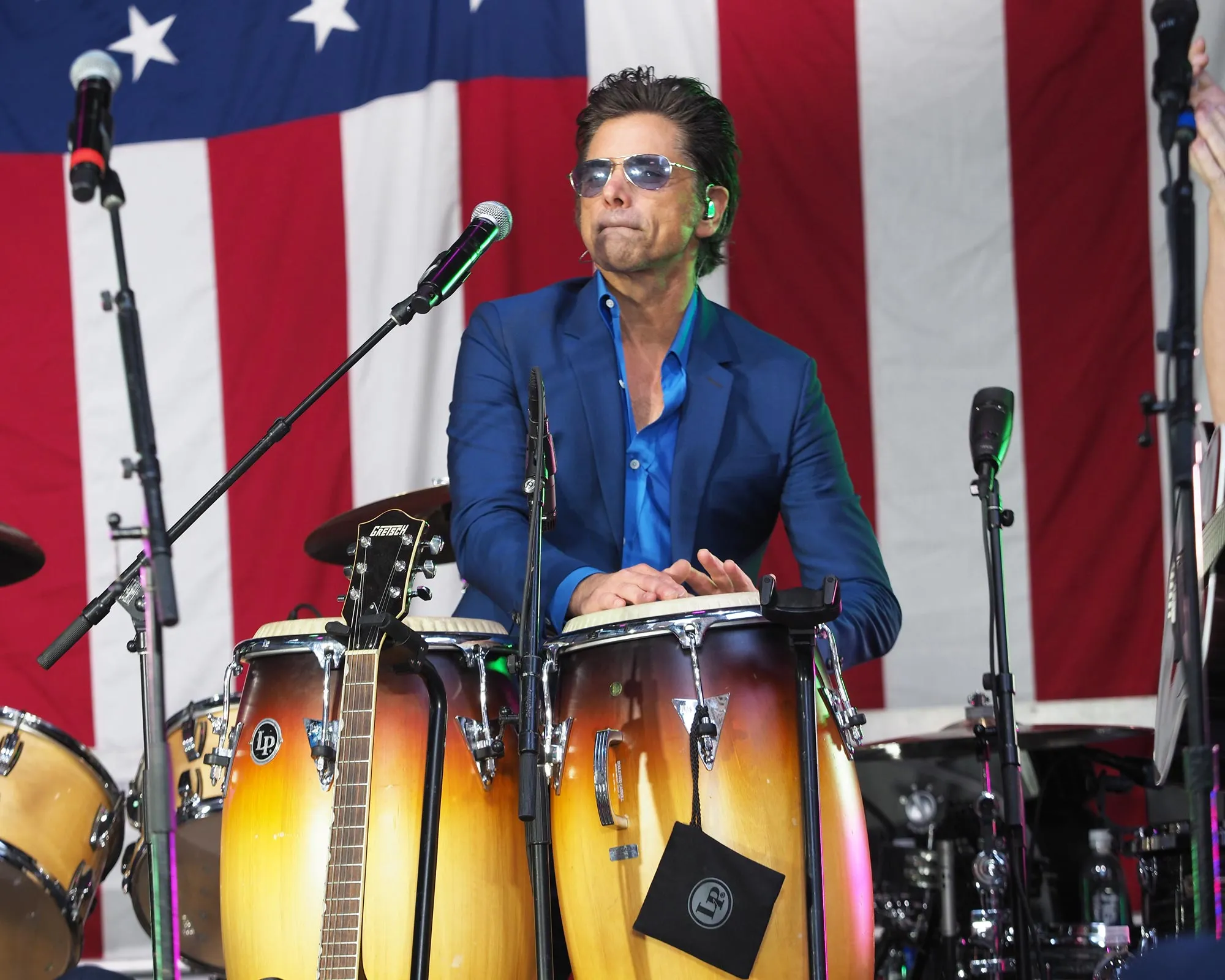 John Stamos and Son Billy Play Drums Together at Beach Boys Show