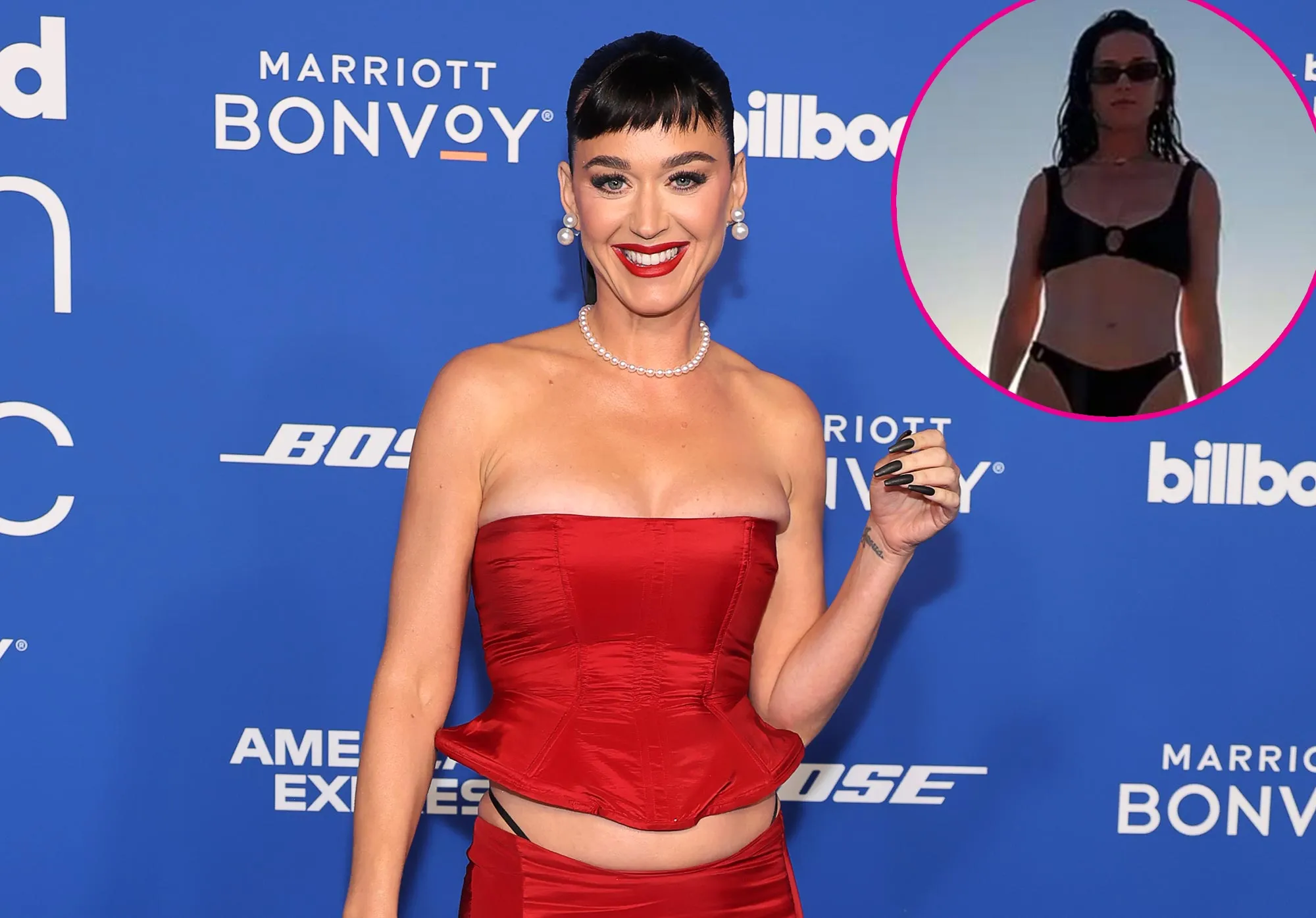 Katy Perry Wows in Black Bikini as She Dances on a Beach 772