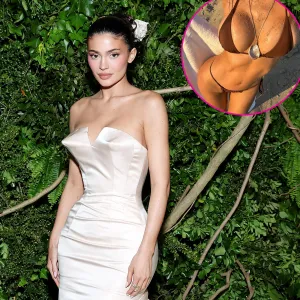 Kylie Jenner Shows A Lot of Skin in Plunging Black Swimsuit