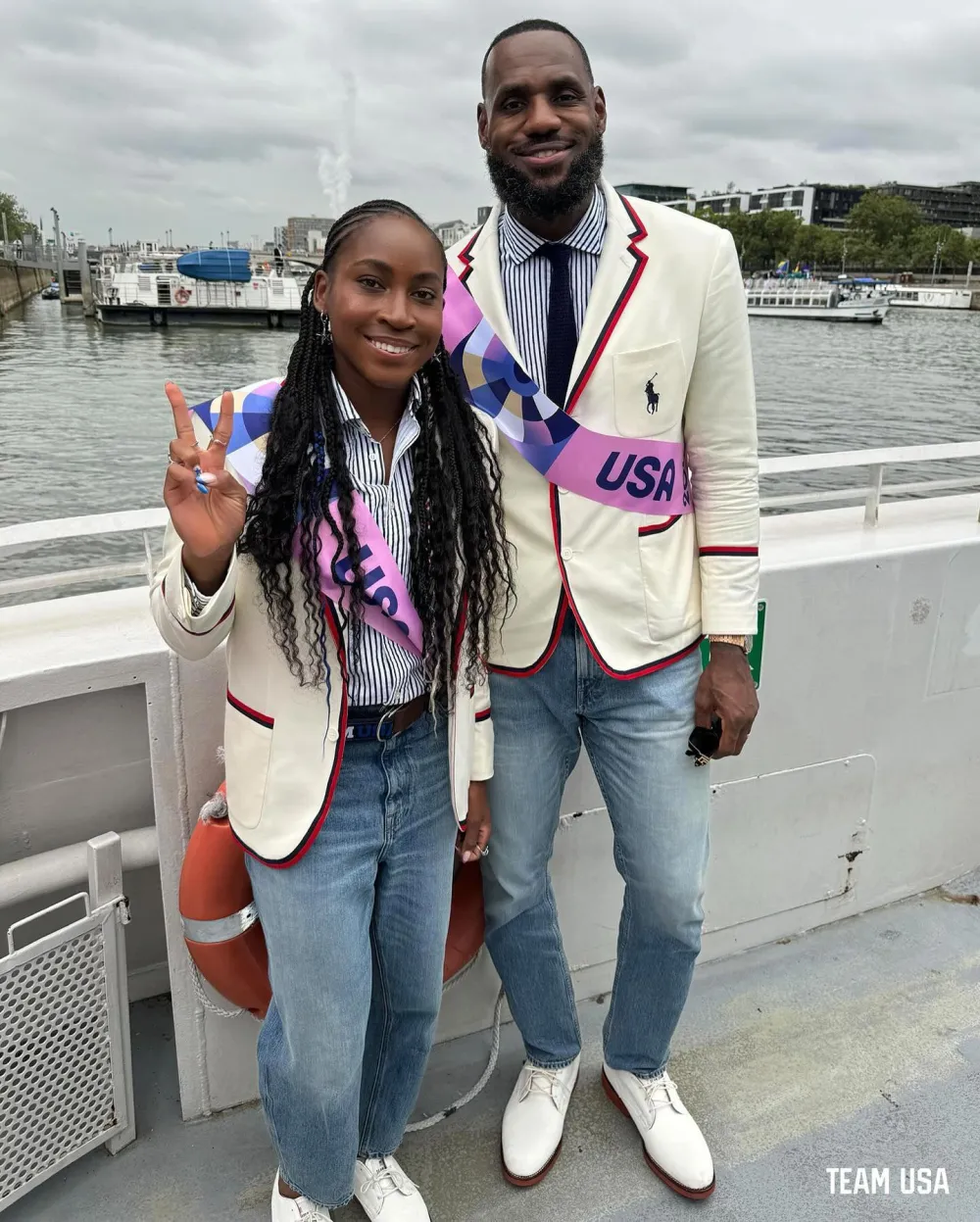 LeBron James and Coco Gauff Serve as Team USA Flag Bearers