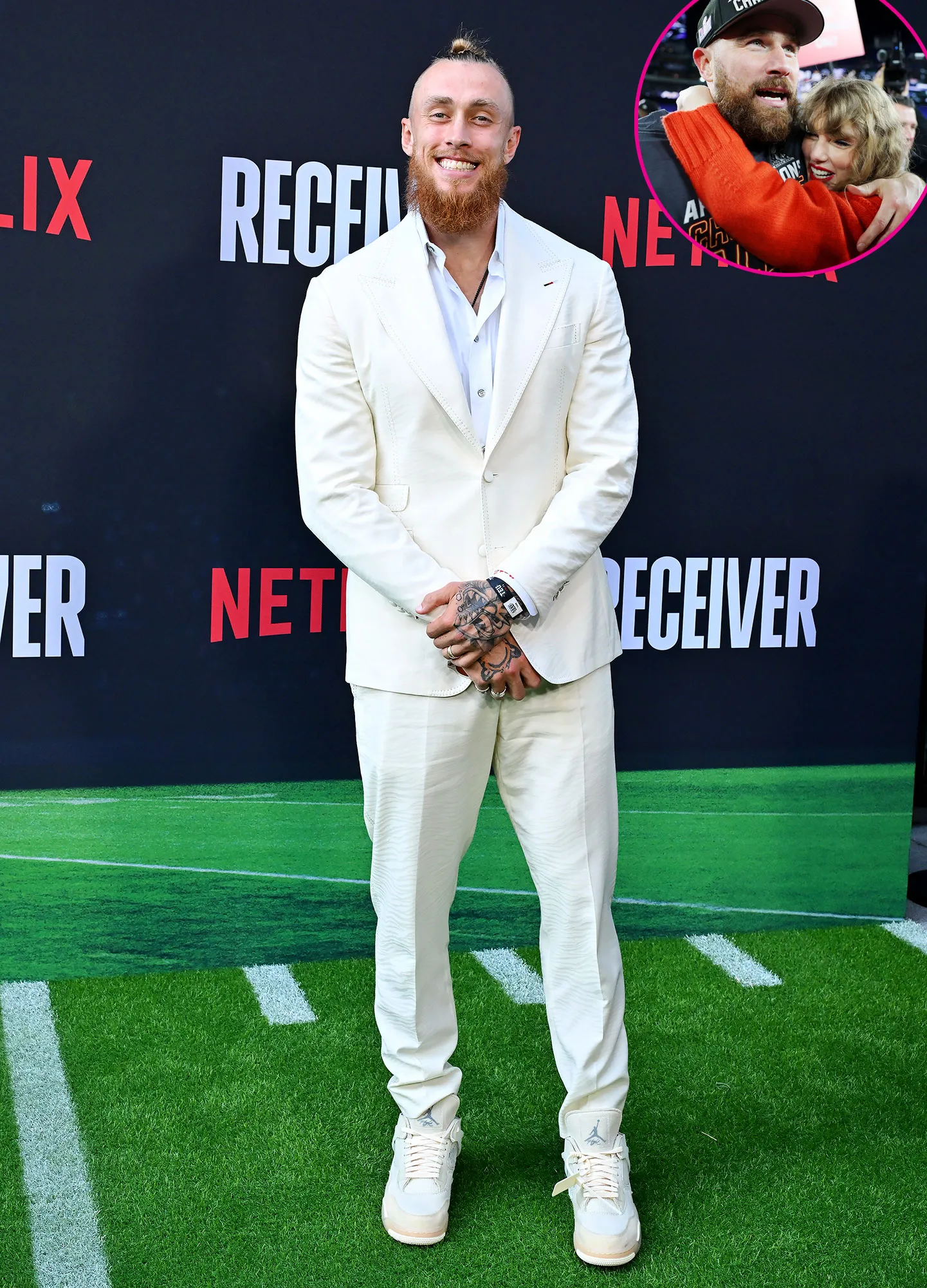 Promo George Kittle Asked Travis Kelce for Key to Taylor Swift Holiday House