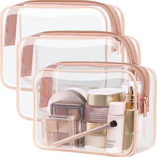 Sucs Clear Makeup Bag 3-Pack