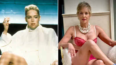 Sharon Stone Recreates Iconic 'Basic Instinct' Pose