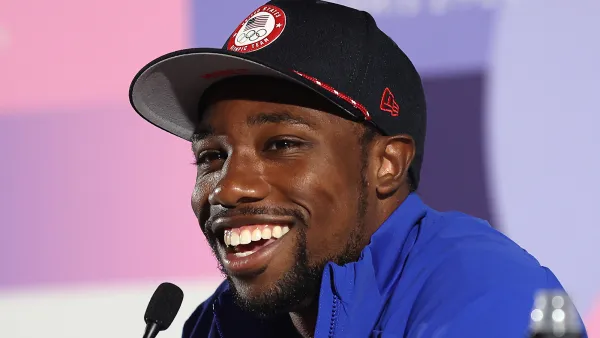 Team USA’s Noah Lyles Has Been Using a Disguise to Go Incognito Inside the Olympic Village