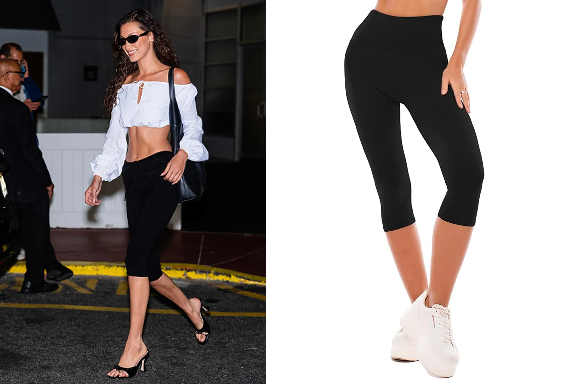 Bella Hadid cropped leggings