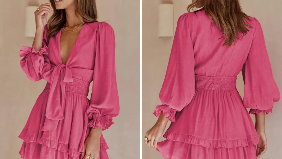 Dokotoo Tiered Chiffon Dress