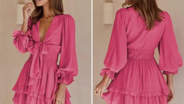 Dokotoo Tiered Chiffon Dress