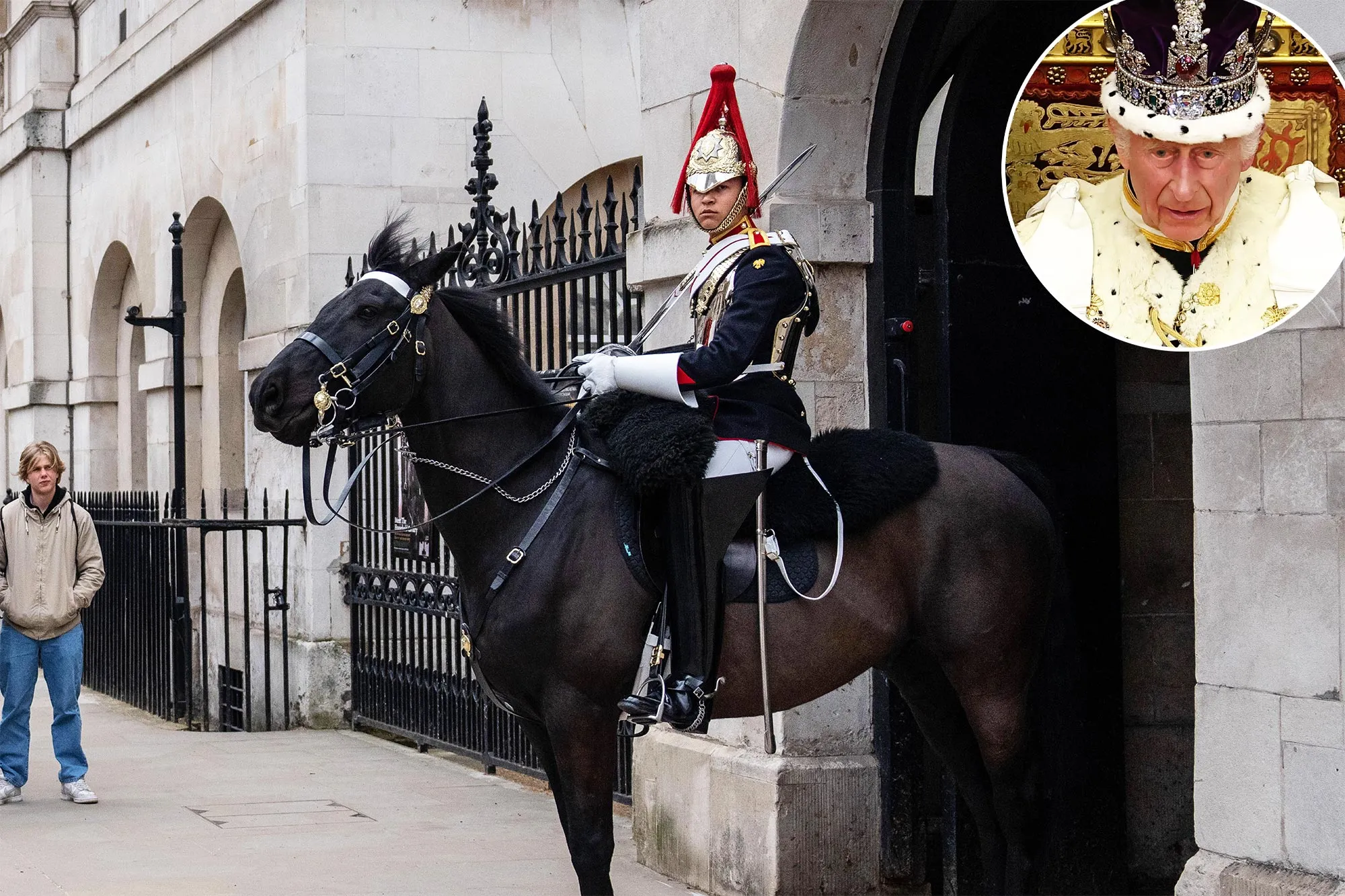 Royal Horse Bites a Lady