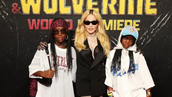 Madonna Makes Rare Red Carpet Appearance With Twins Stella and Estere