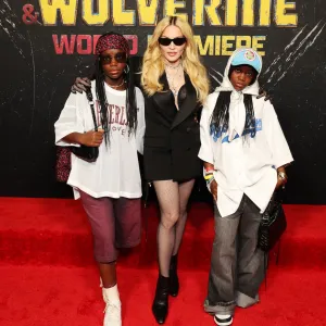 Madonna Makes Rare Red Carpet Appearance With Twins Stella and Estere