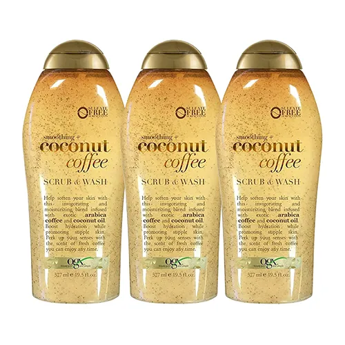 OGX Smoothing + Coconut Coffee Scrub & Wash