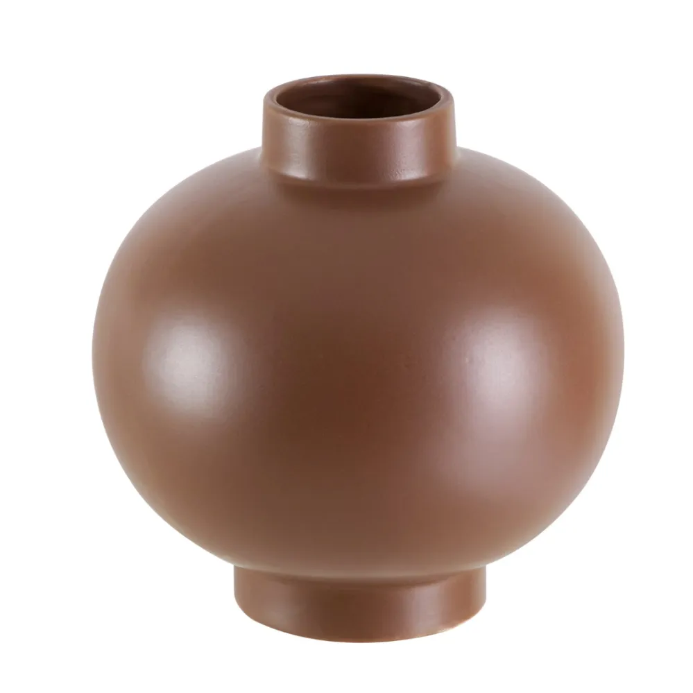 Beautiful by Drew Barrymore Cognac Ceramic Vase 