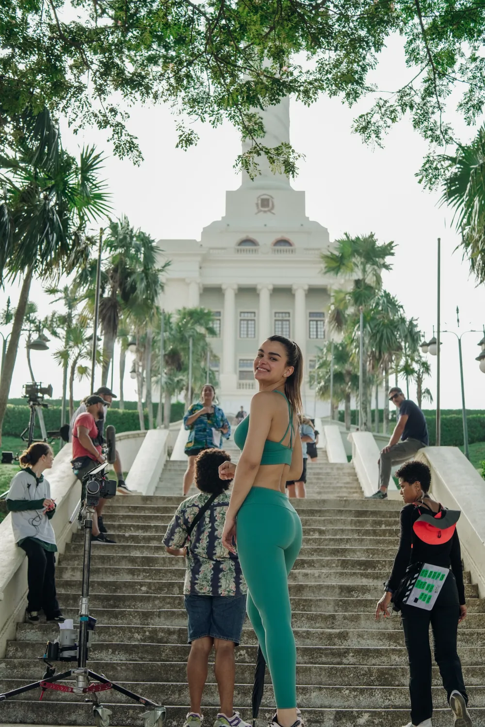 Clarissa Molina en la filmaci&oacute;n de la pel&iacute;cula 'Perdiendo el juicio'