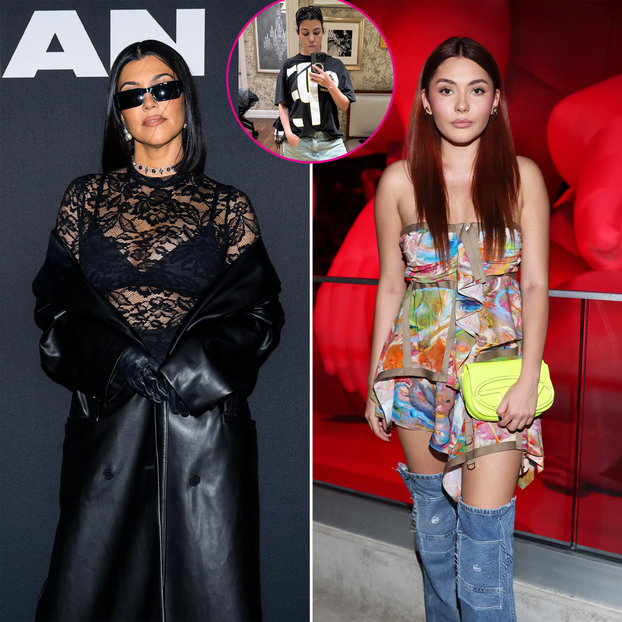 Kourtney Kardashian Borrows Atiana de la Hoya Extra Baggy Pants