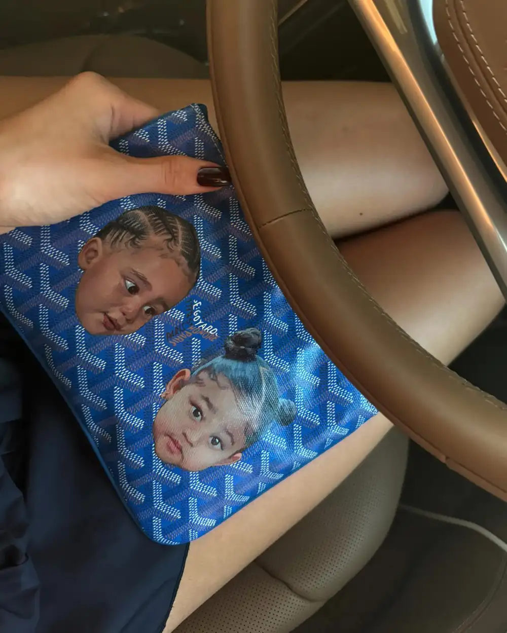 Kylie Jenner Shows Off Purse With Stormi and Aire&rsquo;s Faces on It