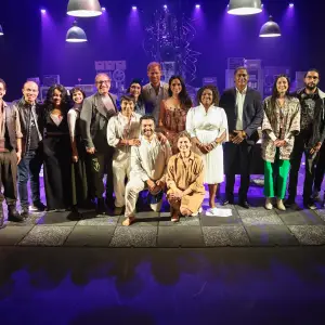 Meghan Duchess of Sussex and Prince Harry Duke of Sussex attend a folkloric presentation at Centro Nacional de las Artes Delia Zapata 172