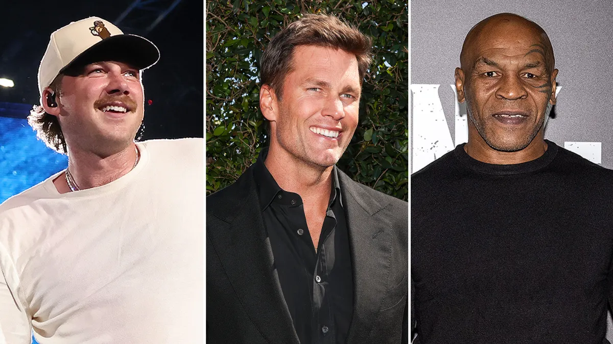 Morgan Wallen Takes Las Vegas Stage Flanked by Tom Brady and Mike Tyson