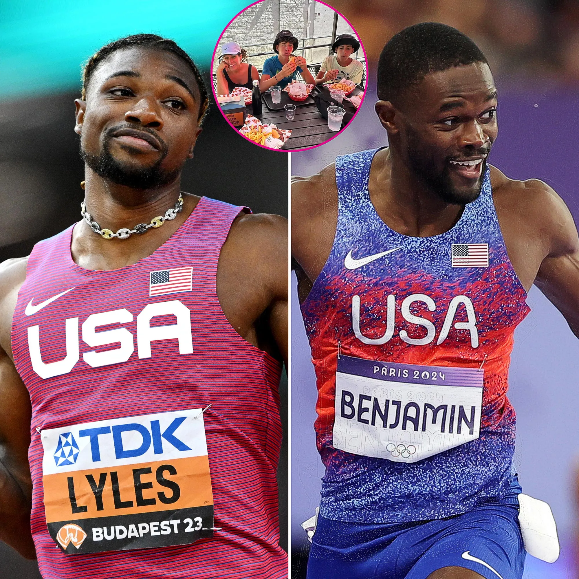 Olympians Noah Lyles and Rai Benjamin Share Funny Story After Meeting Random Family From Canada 140