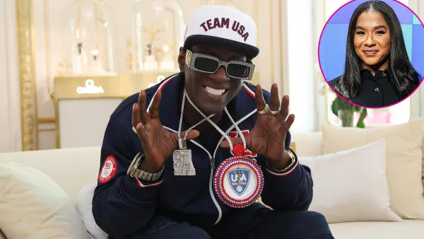 PROMO Flavor Flav Tells Jordan Chiles Hit Me Up for a Bronze Clock Necklace