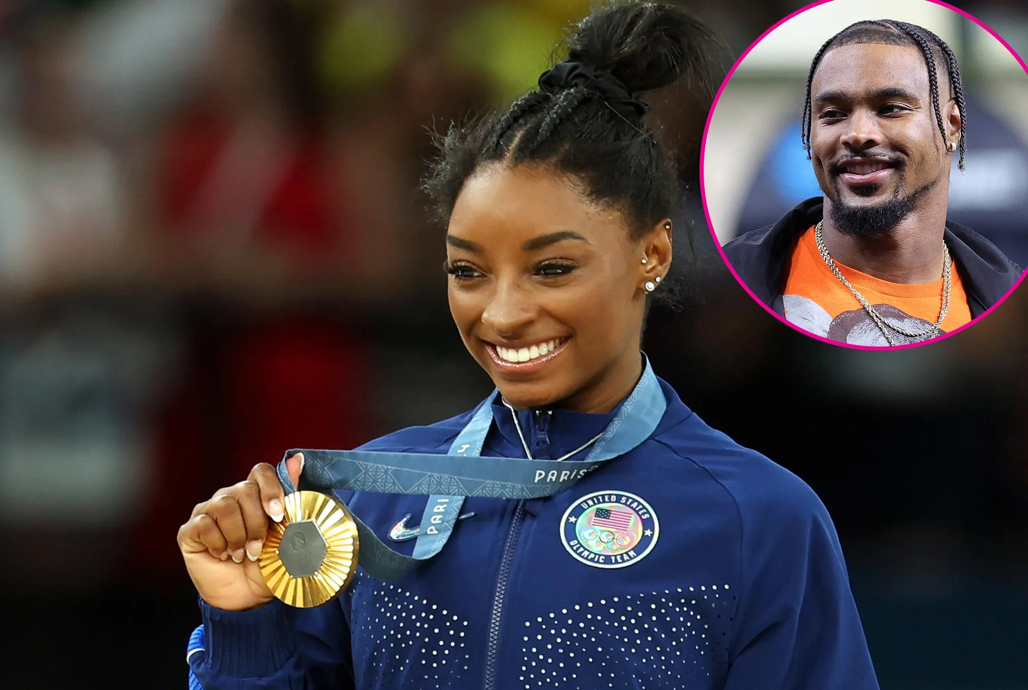 Simone Biles Defends Letting Husband Jonathan Owens Wear Her Gold Medal Leave Us Alone 583