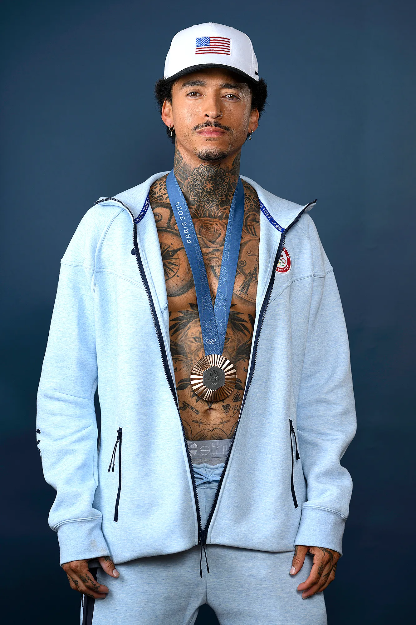 Skateboarder Nyjah Huston&rsquo;s Performance at the 2024 Paris Olympics Has Us Googling Him Shirtless