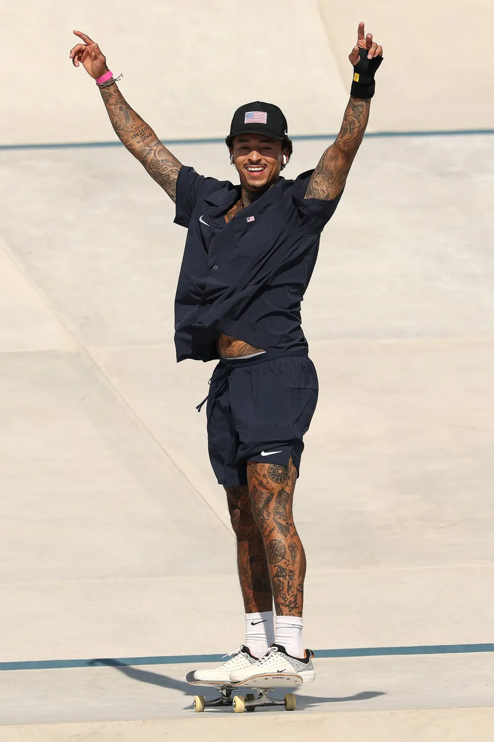 Skateboarder Nyjah Huston&rsquo;s Performance at the 2024 Paris Olympics Has Us Googling Him Shirtless