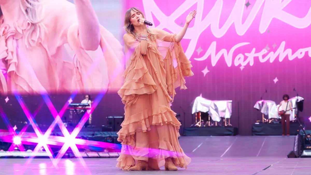 Suki Waterhouse Gushes that Her Chloe Eras Tour Outfit Is the Dress of My Dreams