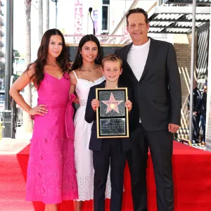 Vince Vaughn Wife and Kids at Walk of Fame