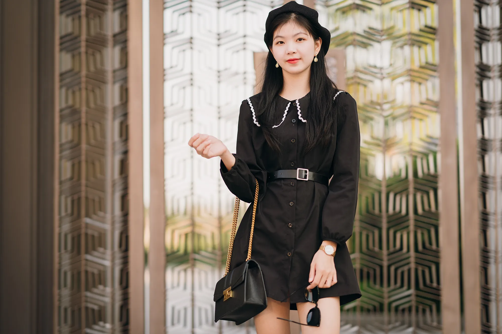 Fashionable girl in the street