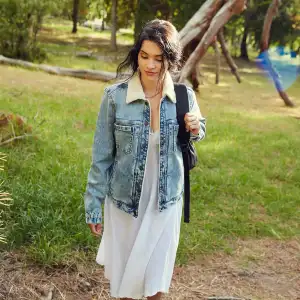 Young woman walking in nature
