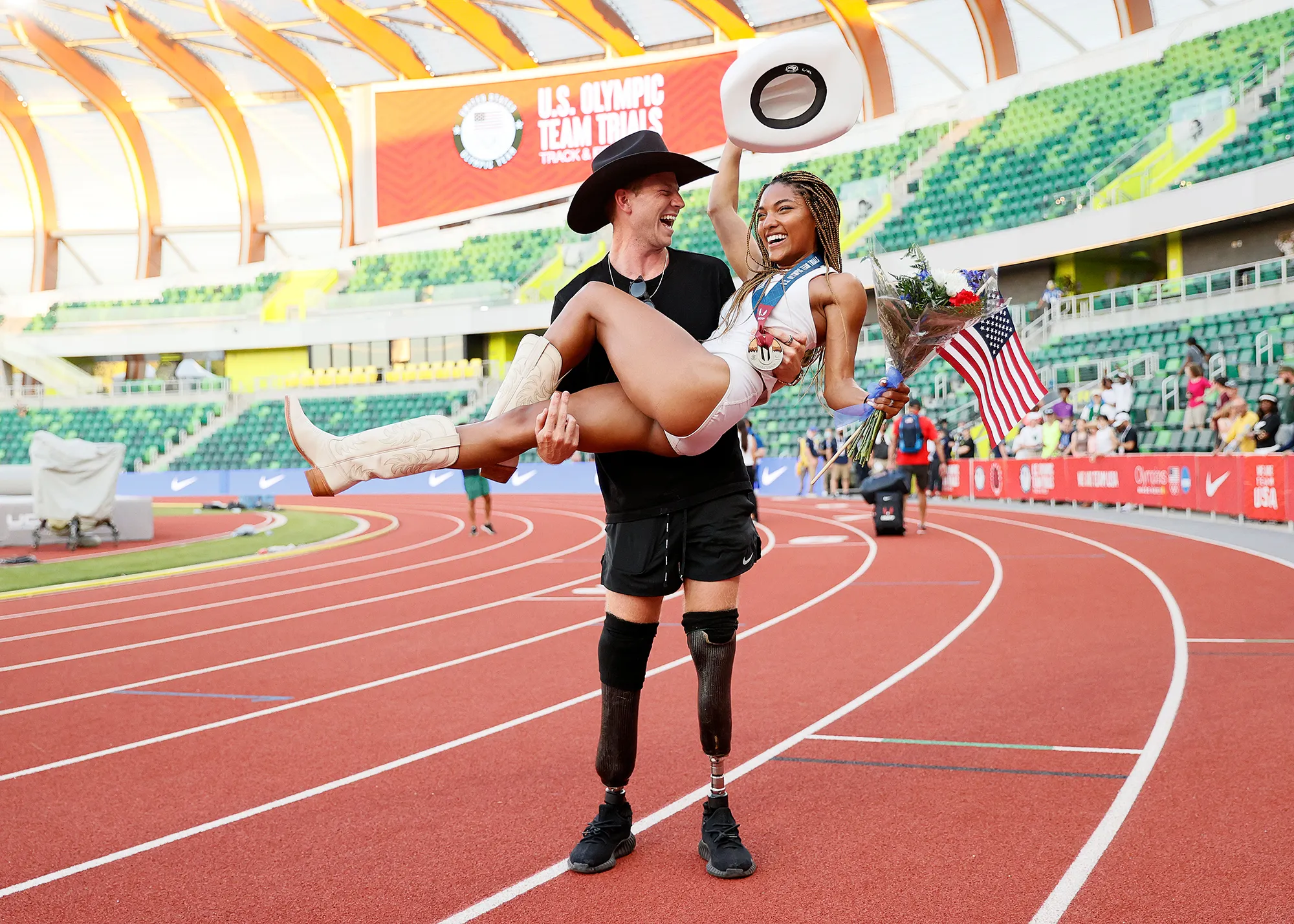 2021 Olympians Tara Davis Woodhall and Hunter Woodhall Relationship Timeline