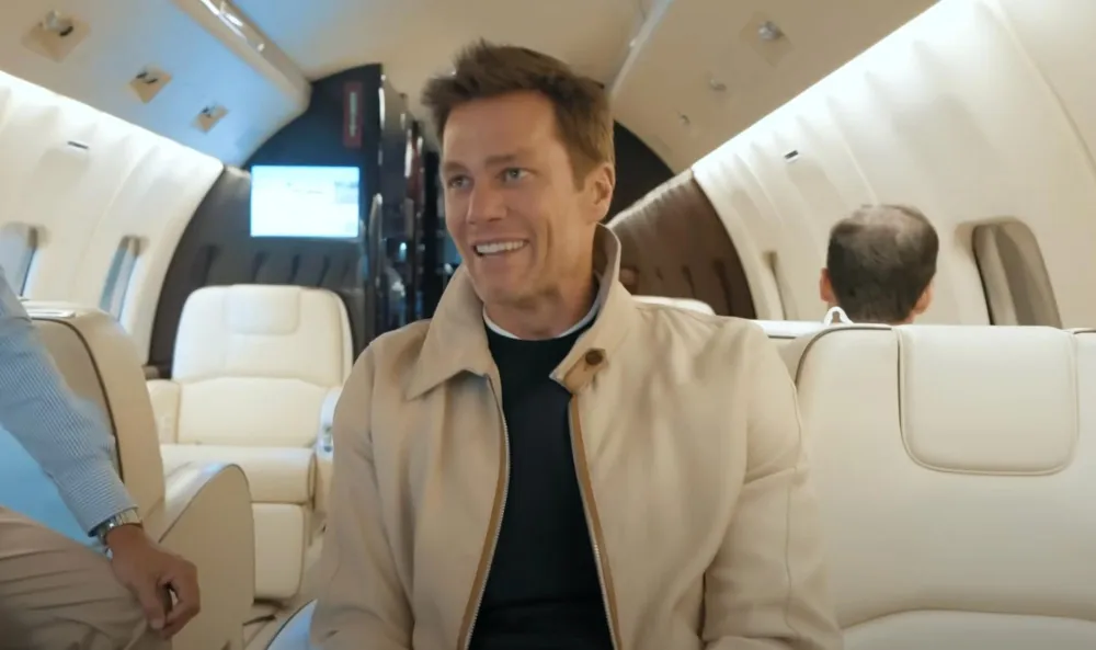 Tom Brady Shows Off His Strategy For Watching Football Onboard Private Plane