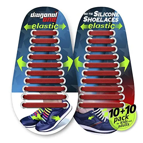 Diagonal One No-Tie Elastic Shoelaces